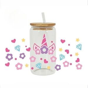 Unicorn Stars Frosted Tumbler